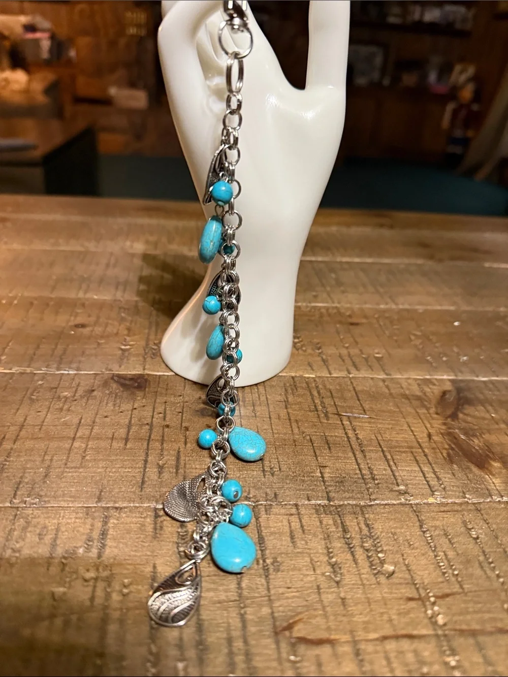 Turquoise Charm Dangle keychain